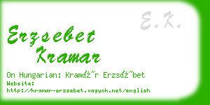 erzsebet kramar business card